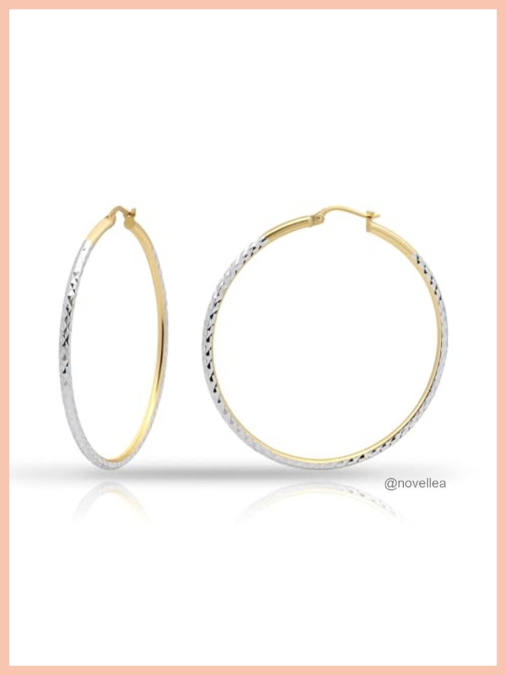Sterling Silver Diamond-Cut Hoop Earrings Hypoallergenic Click-Top 2mm